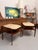 1970s Vintage Mid-Century Solid Walnut and Travertine End Table Set or Cocktail/ Coffee Table Set For Sale - Image 5 of 12