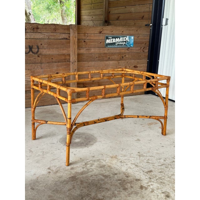 1950’s Coastal Italian Bamboo Dining Table For Sale - Image 12 of 13