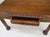 Heavy Fluted Carved Oak Legs 1 Drawer Arts & Crafts Desk Writing Table Clean! For Sale - Image 4 of 17