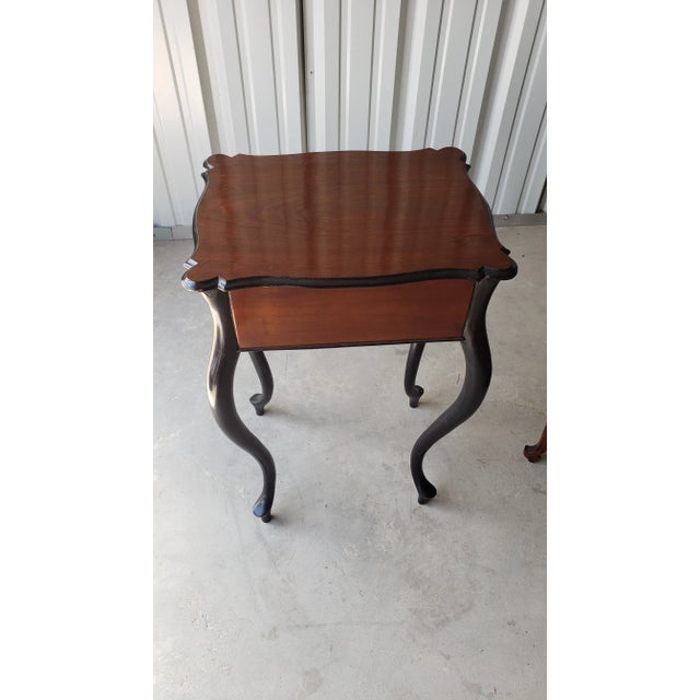 Wood Biedermeier Period Rococo Revival Work Table For Sale - Image 7 of 9