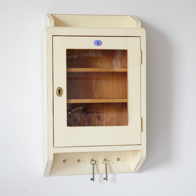 Antique Apotheque Wall Cabinet with Bottles, 1920s, Set of 55 For Sale - Image 3 of 18