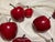 Red Assorted Vintage Holiday Glossy Red Papier-Mâché Apple Holiday Ornaments For Sale - Image 8 of 9