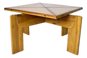 Big Foot Extendable Table in Walnut attributed to Silvio Coppola for Bernini, 1960s