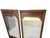 This handsome pair of vintage Mid-Century Modern wall mirrors features warm walnut-toned frames with a distinctive...