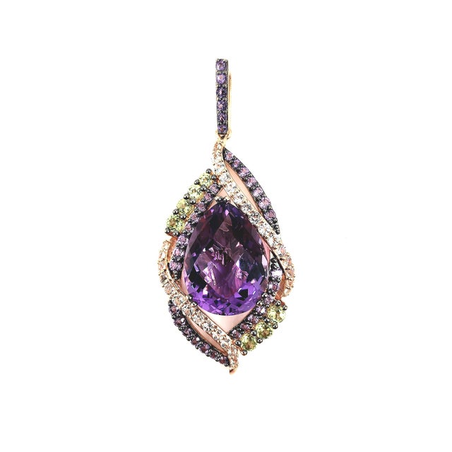 Purple Le Vian Crazy Collection Multi-Stone Pendant For Sale - Image 8 of 8