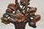 Antique Victorian Red Cast Iron Figural Painted Floral Bouquet Basket Door Stop For Sale - Image 4 of 10