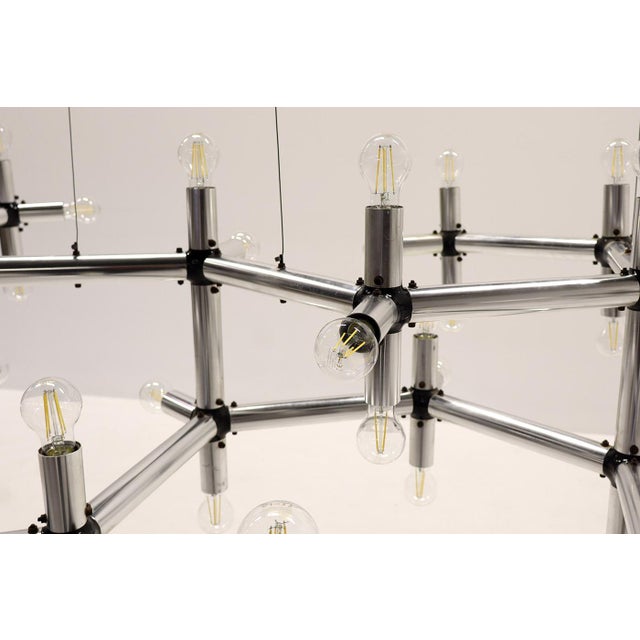 1960s Large Modular Chandelier by Robert Haussmann, Switzerland, 1960s For Sale - Image 5 of 9