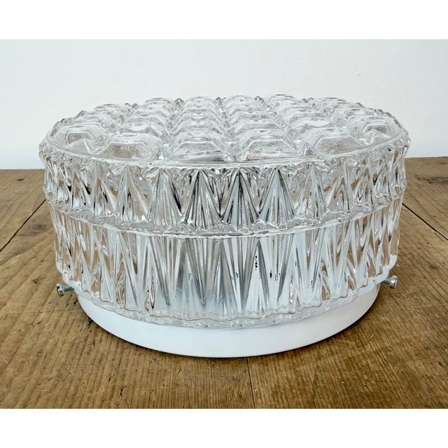 Industrial Vintage Glass Wall Light, 1970s For Sale - Image 3 of 16
