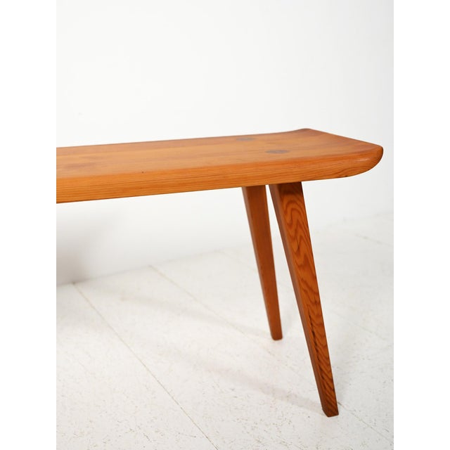 Visingsö Bench in Malmsten Pine by Carl Malmsten, 1960s For Sale - Image 6 of 10