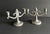 Art Deco Vintage 1930s Pewter Scandinavian Grace Style Art Deco Candelabra Pair of 2 For Sale - Image 3 of 12