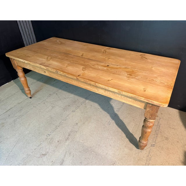 Pine Farmhouse Dining Table, 1920s For Sale - Image 9 of 18