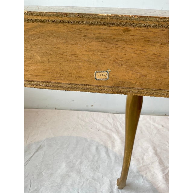 Gold 1960s Italian Gilt Wood Console For Sale - Image 8 of 11