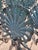Vintage Blue Green Iron Shell Back Grotto In the Manner of Brown Jordan Patio Chairs - Set of 14 For Sale - Image 10 of 12