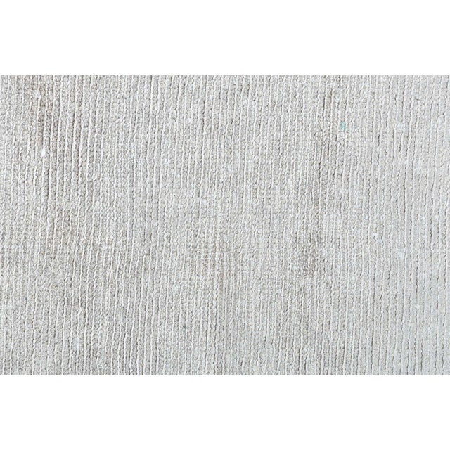 Modern Modern Solid Beige High-Low Knotted Silk and Wool Rug by Doris Leslie Blau For Sale - Image 3 of 8