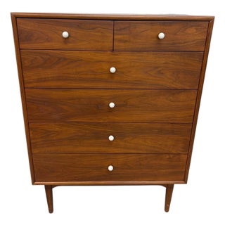 Mid-Century Modern Drexel Declaration Walnut High Chest For Sale