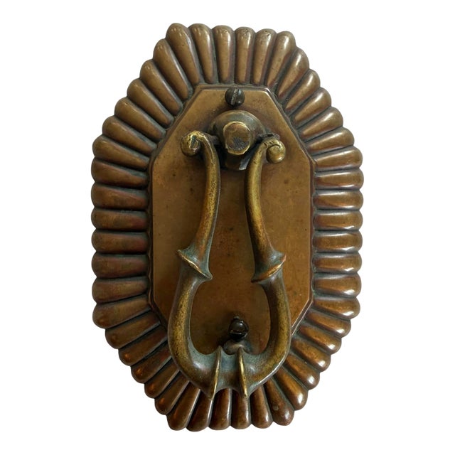 Antique Bronze Large Classical Door Knocker For Sale