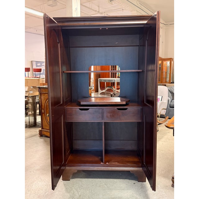L. & J.G. Stickley, Inc. Stickley Furniture Cherry Television Armoire For Sale - Image 4 of 12