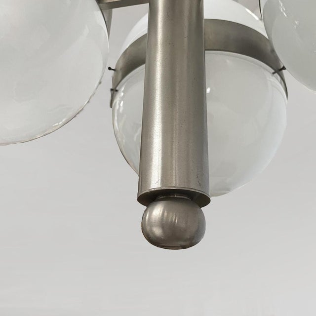 Metal Mid-Century Modern Italian Tetraclio Chandelier by Mazza for Artemide, 1960s For Sale - Image 7 of 18