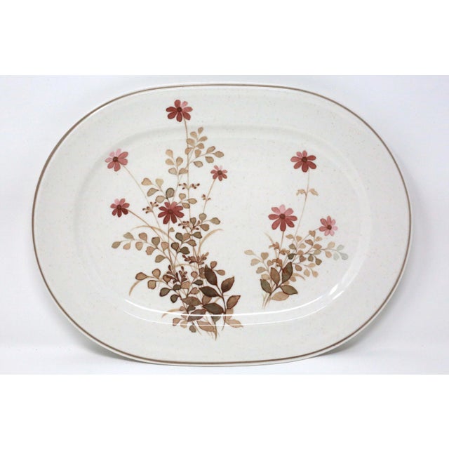 1970s 1970's "Outlook" Floral Platter by Noritake For Sale - Image 5 of 5