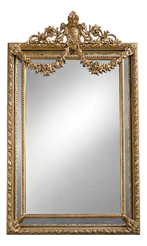 Late 19th Century Louis XVI Mirror with Parclosed Panels