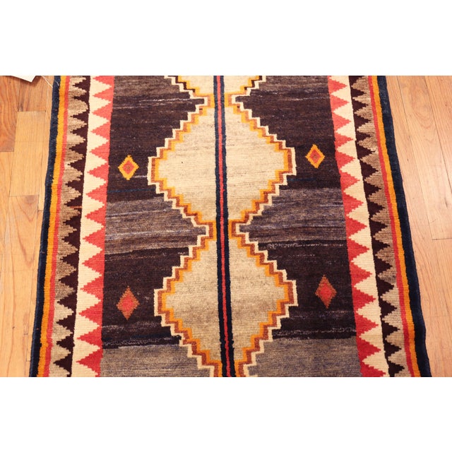 Nazmiyal Collection Vintage Persian Gabbeh Rug For Sale - Image 4 of 9