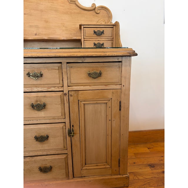 Antique French Pine Vanity For Sale - Image 9 of 12