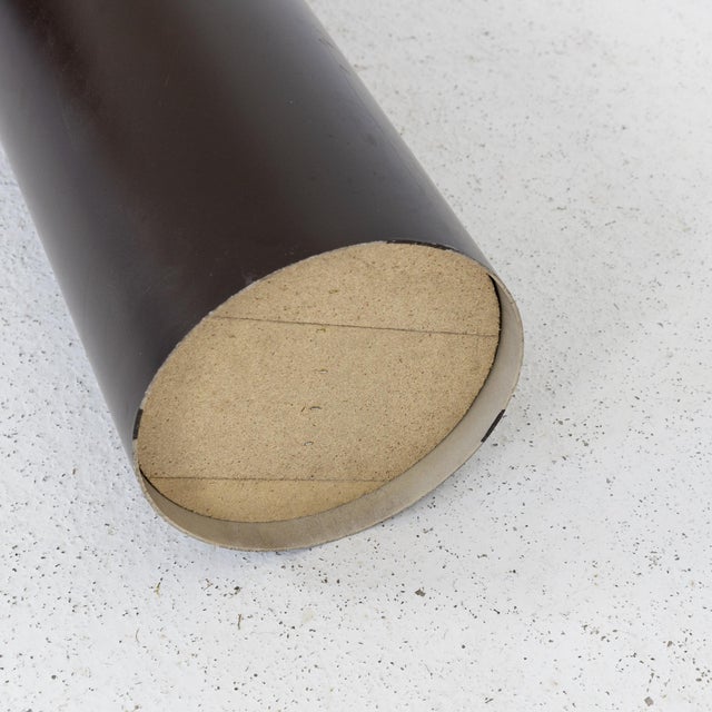 Original "Unghia" or "lipstick" floor mirror in chocolate-colored plastic. Made in Italy in the 1970s.