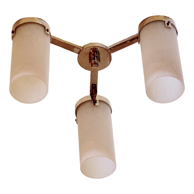 French Art Deco Petitot Style Ceiling Light, 1940s For Sale