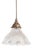 Antique Reclaimed Holophane Glass Pendant Light, 1950s For Sale