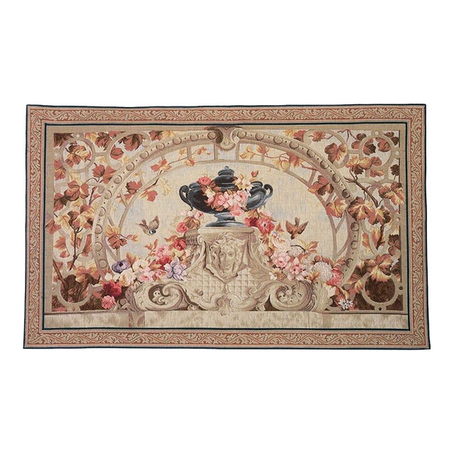 Beauvais Vase - Autumn Loom Woven Tapestry - 84 X 140 Cm (2'9" X 4'7") - Requires Rod Size 4 For Sale