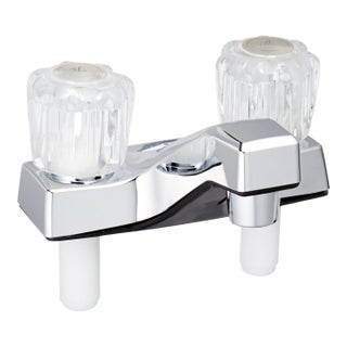 Ez Flo Non Metallic Lavatory Faucet 2 Handle Chrome Bathroom Sink Faucet For Sale