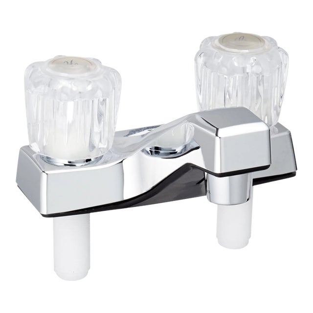 Ez Flo Non Metallic Lavatory Faucet 2 Handle Chrome Bathroom Sink Faucet For Sale