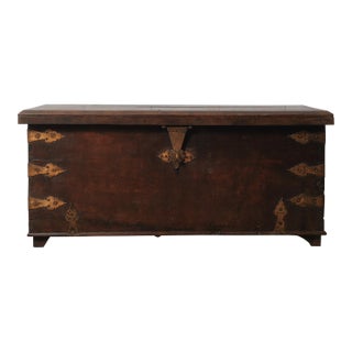 Brass Fitted Storage Chest For Sale