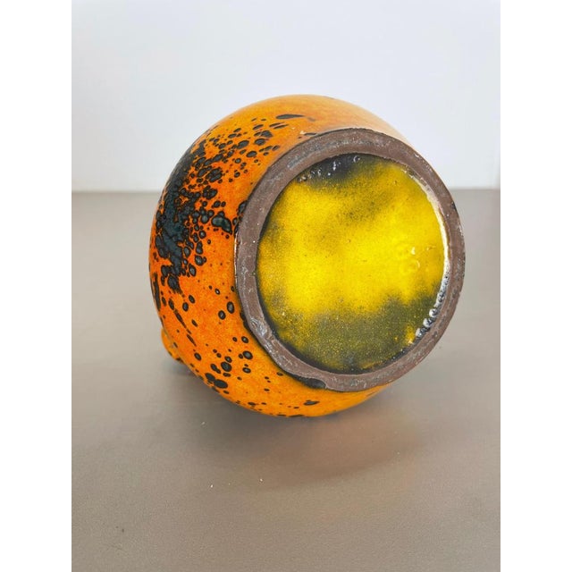 Vintage German Orange Ceramic Studio Pottery Vase from Marei Ceramics, 1970s For Sale - Image 18 of 18