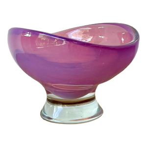 Vintage Boho Italian Art Glass Bowl After Murano
