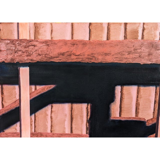 Contemporary Tommy Taylor "In Concert" Contemporary Neutral Toned Realistic Close Up of Wooden Fence, 2023 For Sale - Image 3 of 8