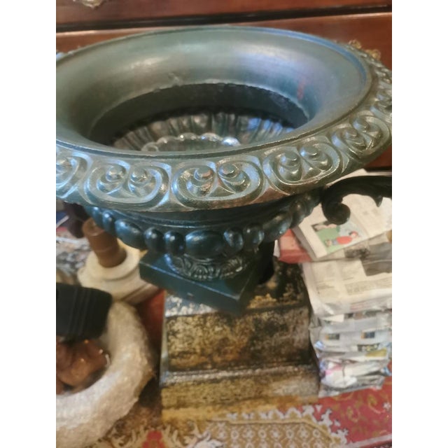 Cast Iron Medici Vases, Set of 2 For Sale - Image 3 of 18