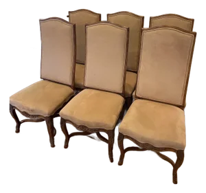Louis XV French Style Dining Room Chairs - Set of 6