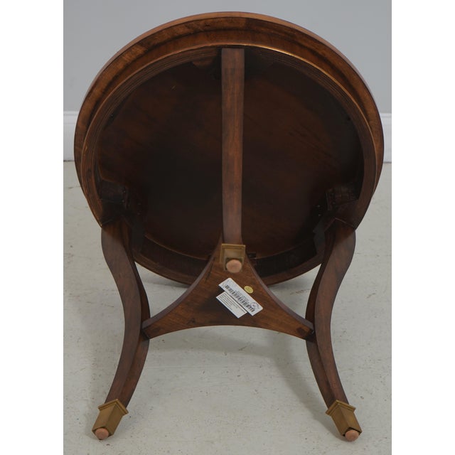 Theodore Alexander Round Inlaid Neoclassical Lamp Table For Sale - Image 13 of 14