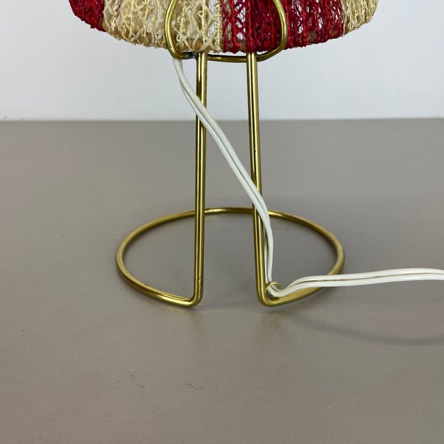 Brass & Fabric Table Light in the style of Kalmar, Austria, 1960s For Sale - Image 16 of 18