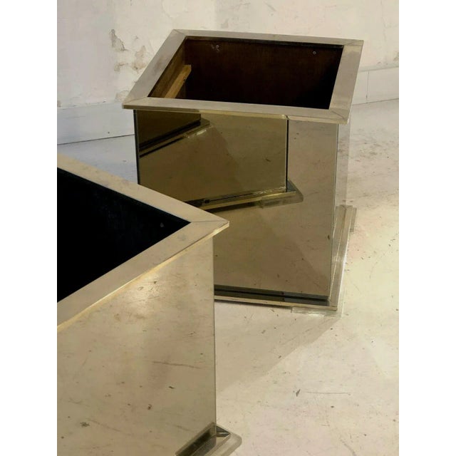 Mid-Century Modern Large Planters by Guy Lefèvre for Maison Jansen, 1970s, Set of 2 For Sale - Image 3 of 10