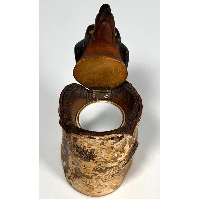 Black Forest Dachshund Birch Tree Inkwell For Sale - Image 9 of 16