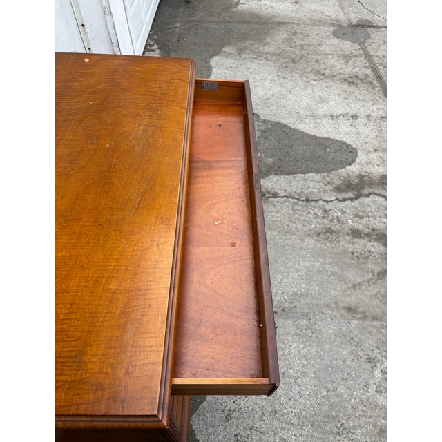 Antique Colonial Revival Dresser Chest of Drawers | 1930s Solid Wood Queen Anne Style Chest | Vintage American Bedroom Storage Furniture For Sale - Image 10 of 12