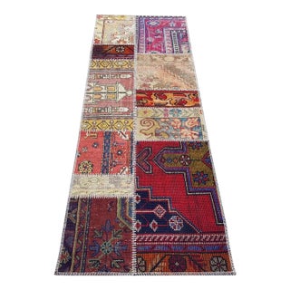 Mid 20th Century Muted Oushak Hallway Runner Rug For Sale