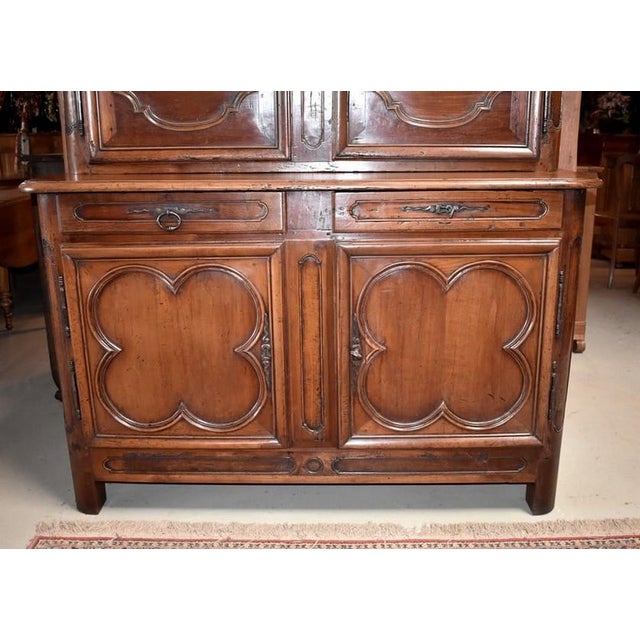 18th Century Louis XIV Two-Corps Buffet in Red Cherry For Sale - Image 4 of 15
