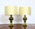 Vintage Swedish Gold Table Lamps with Silk Shades from Luxus, 1970s, Set of 2 For Sale - Image 11 of 14