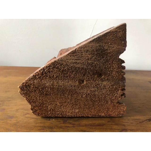 Brown Vintage Hand Carved Wood Owl For Sale - Image 8 of 9