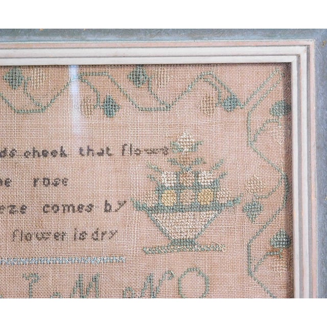 Schoolgirl Sampler Wrought by Ann Brigham Newton (1820-1883) 1832, Worcester, Massachusetts For Sale In New York - Image 6 of 7