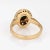 Late 19th Century Antique Victorian Turquoise Diamond Ring Vintage 14 Karat Gold Mine Cut Halo size 6 For Sale - Image 5 of 7