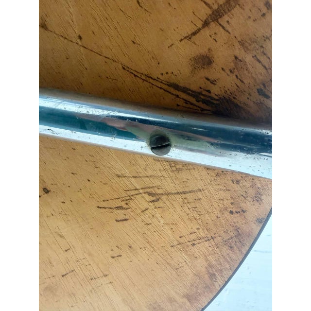 Bauhaus Loop Table with Petrol-Colored Resopal Coating, 1960s For Sale - Image 16 of 17